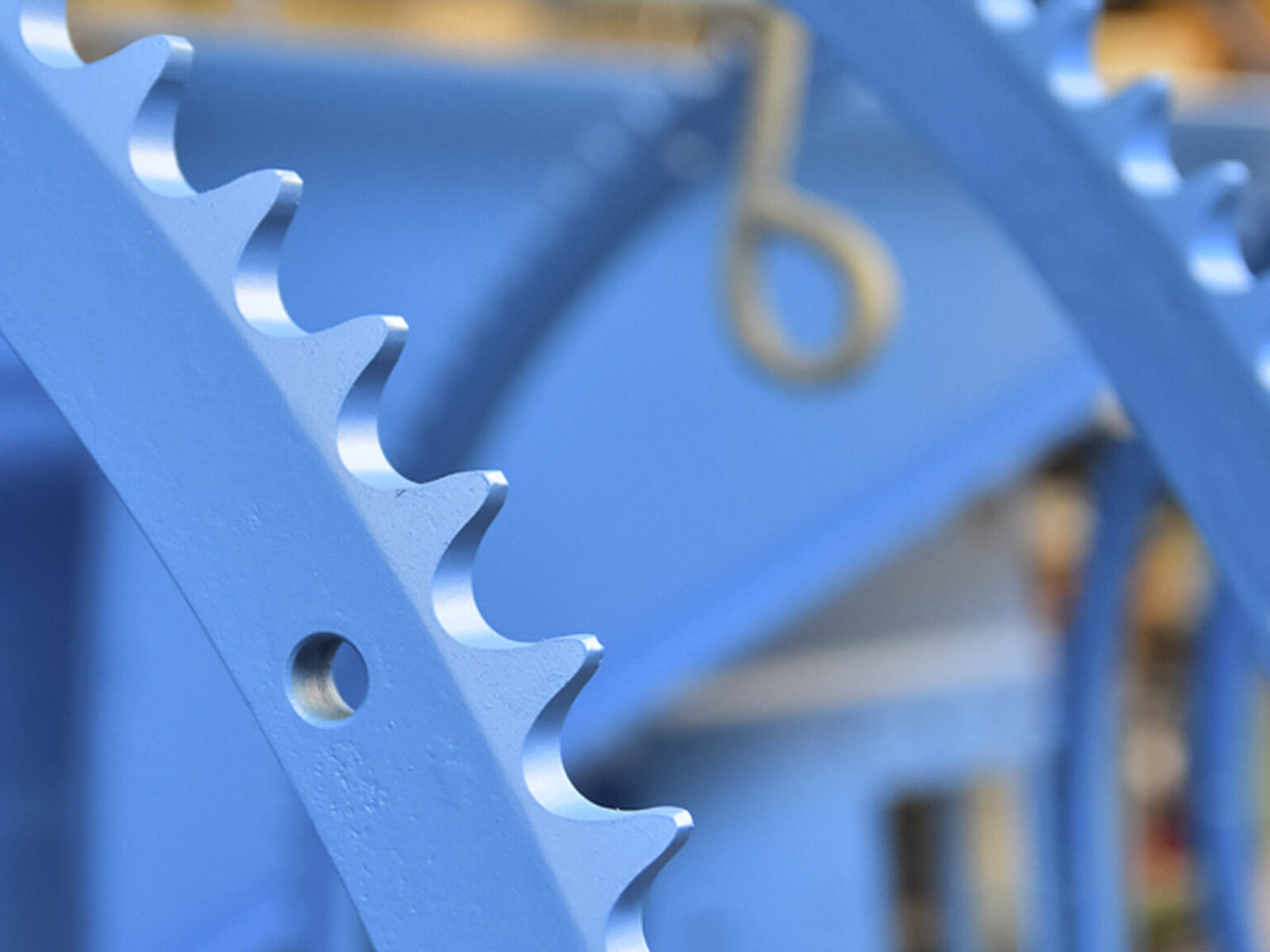 Machined component on the factory floor